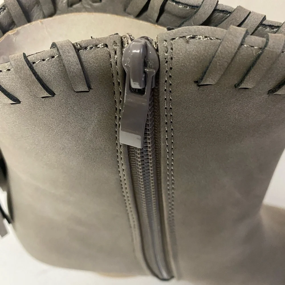 Forever Gray Women Western Ankle Booties